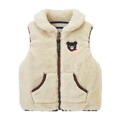 MIKI HOUSE Double B Cold Ivory [MIKI HOUSE] Жилет, Боа, Защита, Двусторонний, Мальчики, Девочки, Младенцы, Дети, Детская одежда, 63-5701-495, 80 см,