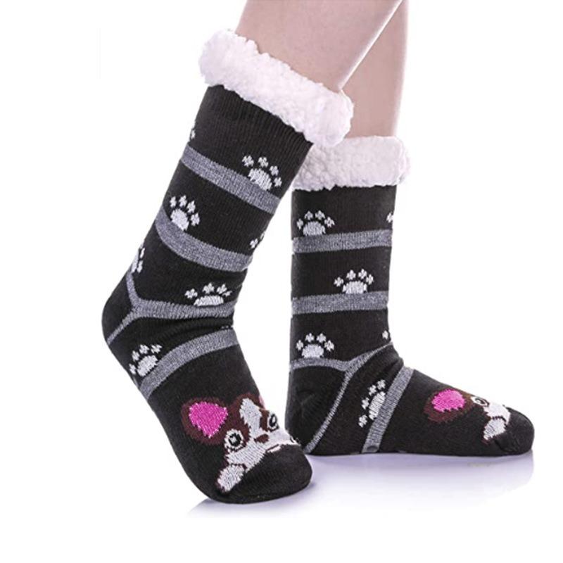 Women Winter Warm Soft Indoor Socks Cozy Plus Pile Carpet Sleeping Sock