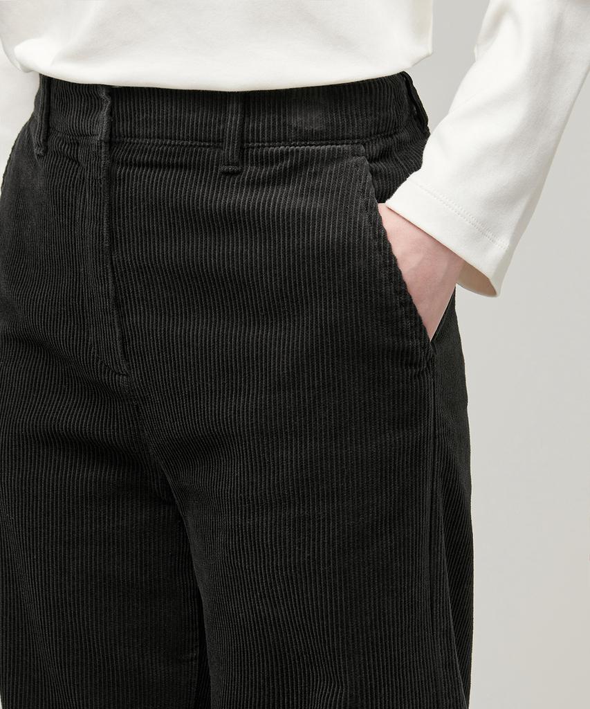 MUSINSA STANDARD WOMAN Women'S Wide Corduroy Pants [Dark Gray]