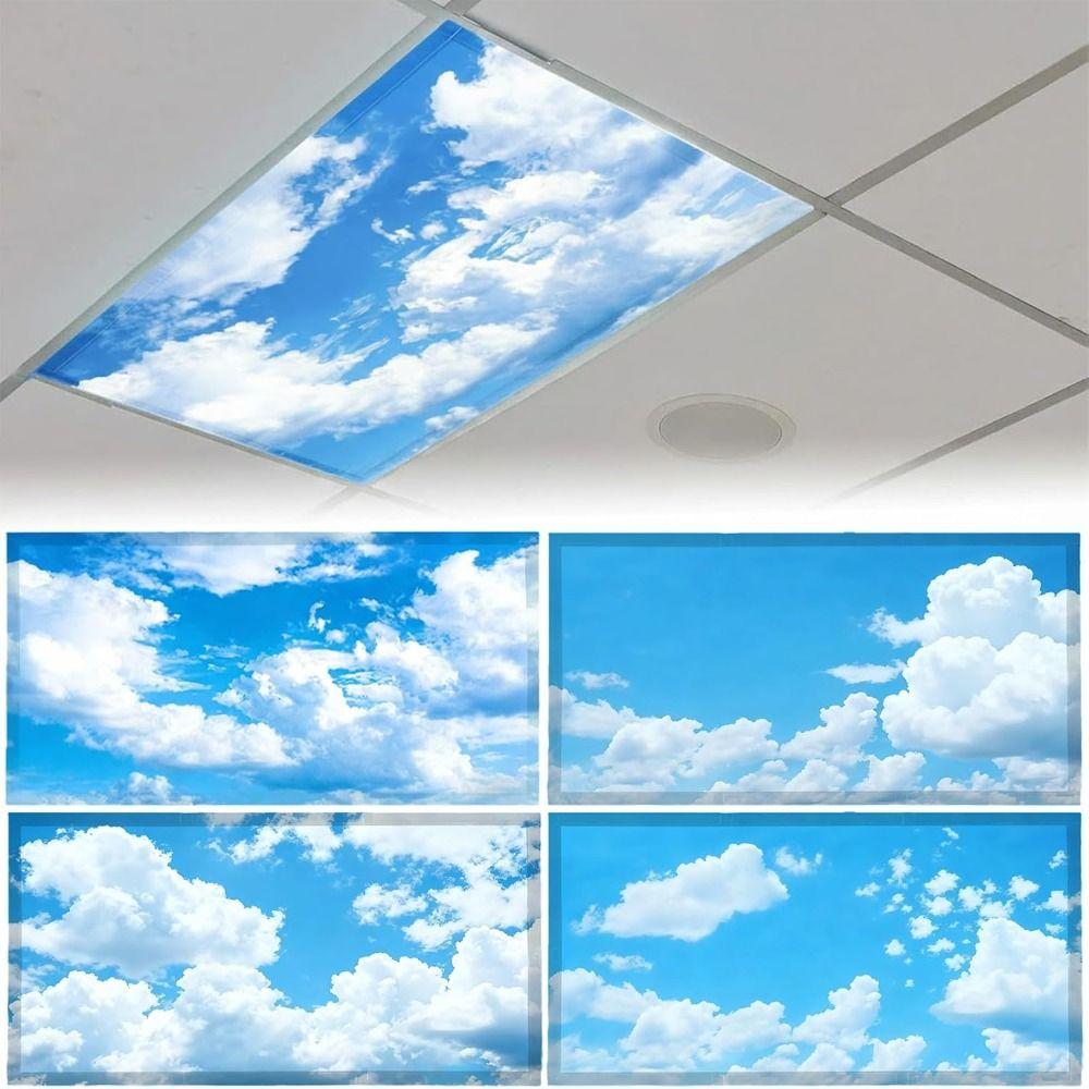 120*60cm Fluorescent Light Covers 15 Styles Fabric Lampshade Magnetic Light Filters  Home