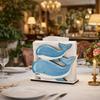 Creative Ocean Theme Wooden Napkin Holder Decorative Large Capacity Tissue Box Fish Shaped Tissue Dispenser Restaurant