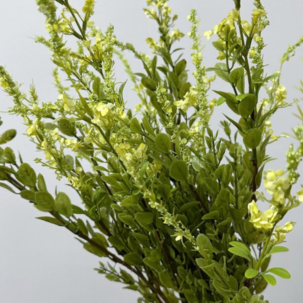 Искусственный синий тысячелистник в стиле Мори - Одиночный стебель, Цветочная композиция для декора ресторана в помещении