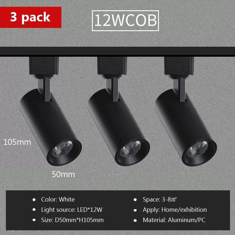 Современный светодиодный потолочный светильник на треке, минималистский черно-белый прожектор для коридора, спальни, гостиной, кабинета, внутреннего декора, светильники