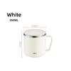 304 Stainless Steel Coffee Mugs Double Wall Portable Heat Insulation Anti-fall Afternoon Tea Cup with Cover and Handle Water Mug