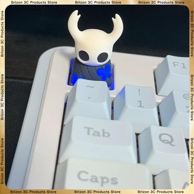 Hollow Knight Клавиатуры Аксессуары Колпачки для клавиш Светопропускающие Милые Персонализированные Куклы из Смолы Механическая Клавиатура Декор