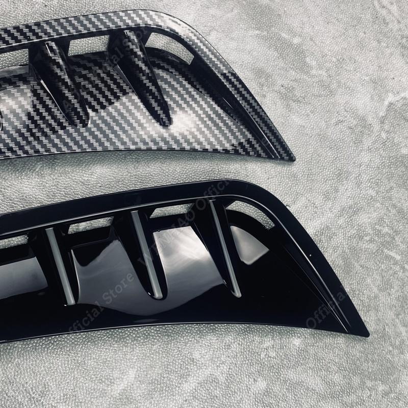 Front Bumper Wind Knife Blade For Mercedes GLC Class C253 X253 GLC260 GLC300 2020 2021 2022 Carbon Fiber Look Bumper Spoiler