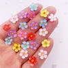 50Pcs 10mm Resin 3D Colorful Mini Flower Gems Flatback Rhinestones & Decorations