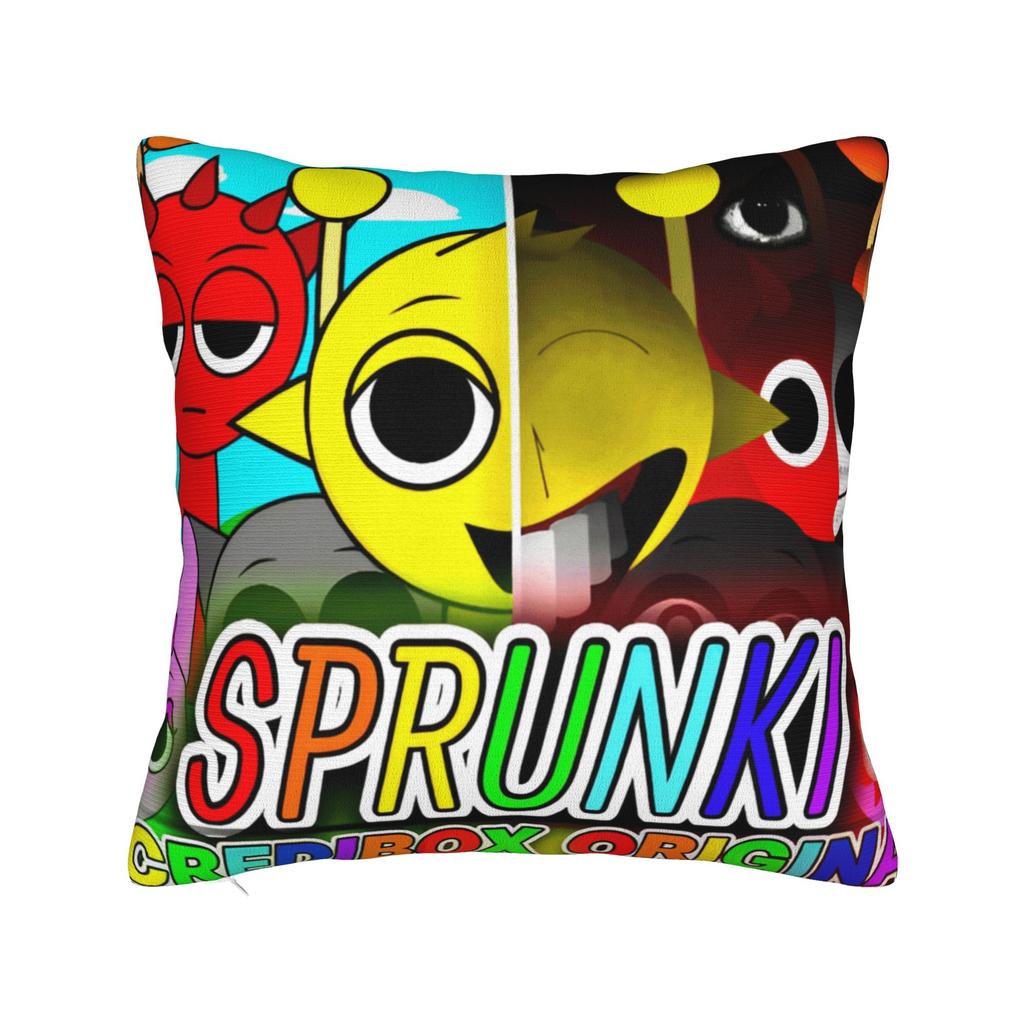 Sprunki Characters Game Pillowcase Polyester Cushion Cover Gift  Throw Pillow Case Cover Seater Zippered 40X40cm