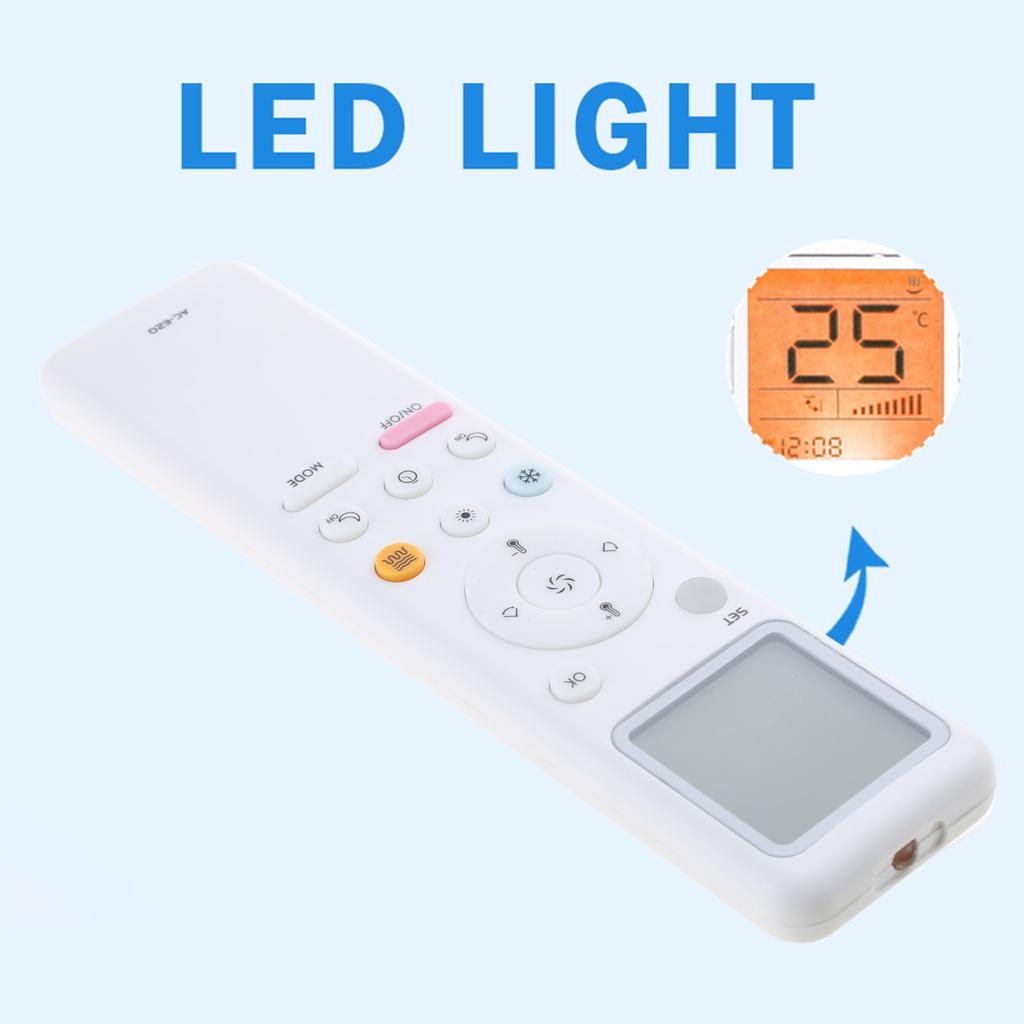 Efficient Air Conditioner Remote Control A/C Conditioning Remote Controller AC-E20 Universal Type for Temperature Adjust