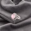 Pink Cat's Eye Ring, 925 Sterling Silver Ring Jewelry, Handmade Adorable Jewelry Gemstone Jewelry For Memorial Day