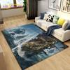 Sea monster, Boat Ship Barque Area Rug Large,Carpets Rug for Living Bedroom Sofa Doormat Decoration,Kids Play Floor Mat
