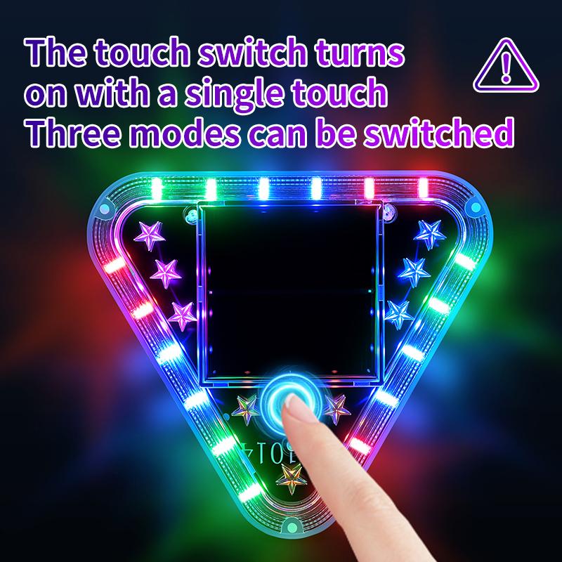 Truck rear end collision prevention solar warning flashing light car LED taillights wiring free display motorcycle warning light