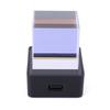 Crystal Cube Photo Display Holographic Desktop Smart Weather Station & Digital Clock with GIF Animations Album for Home Office