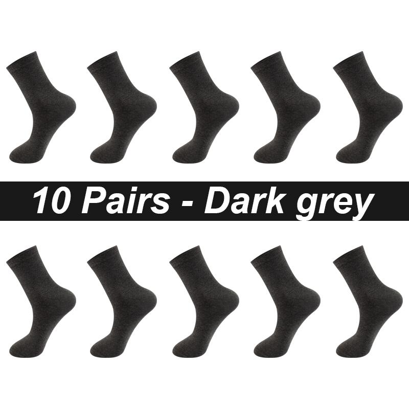 10Pairs/Lot Men Socks Combed Cotton Black Casual Business Breathable High Quality Man Sock New For Male Plus Size EU38-48