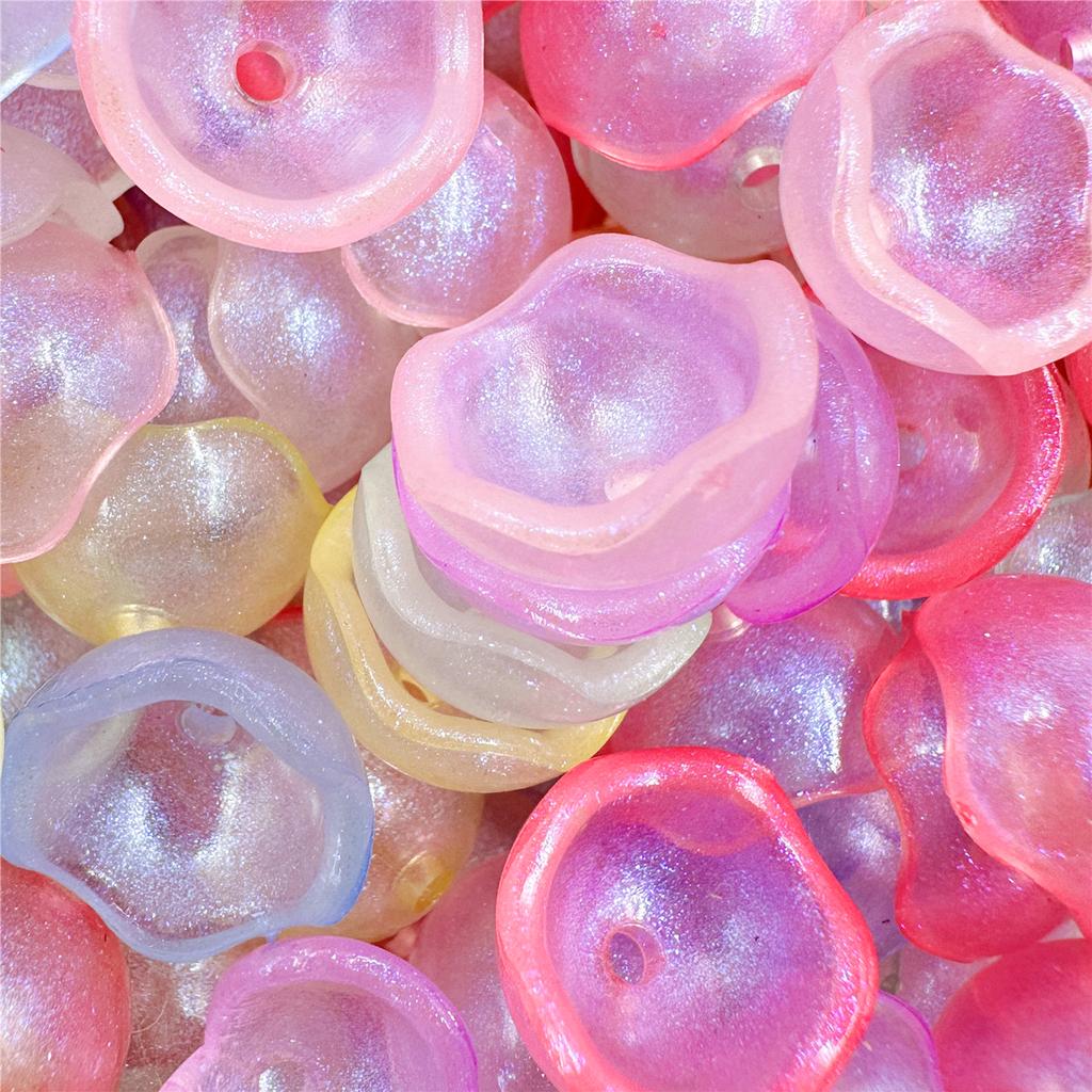 100Pcs Bead Fashion DIY Beads Beads Bowl Shaped Multicolor Jewelry Acrylic Beads