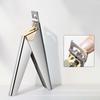 1Pc Silvery Stainless Steel U Type Nail Tips Nail Clipper - Adjustable Tightness, Edge Cutters, False Nail U Word Cutting for Round/Square Fake Nail