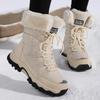 Fashion New Cotton Shoes Waterproof and Cold Proof Long Boots for Women Outdoor with Thick Velvet and Warmth Snow Boots