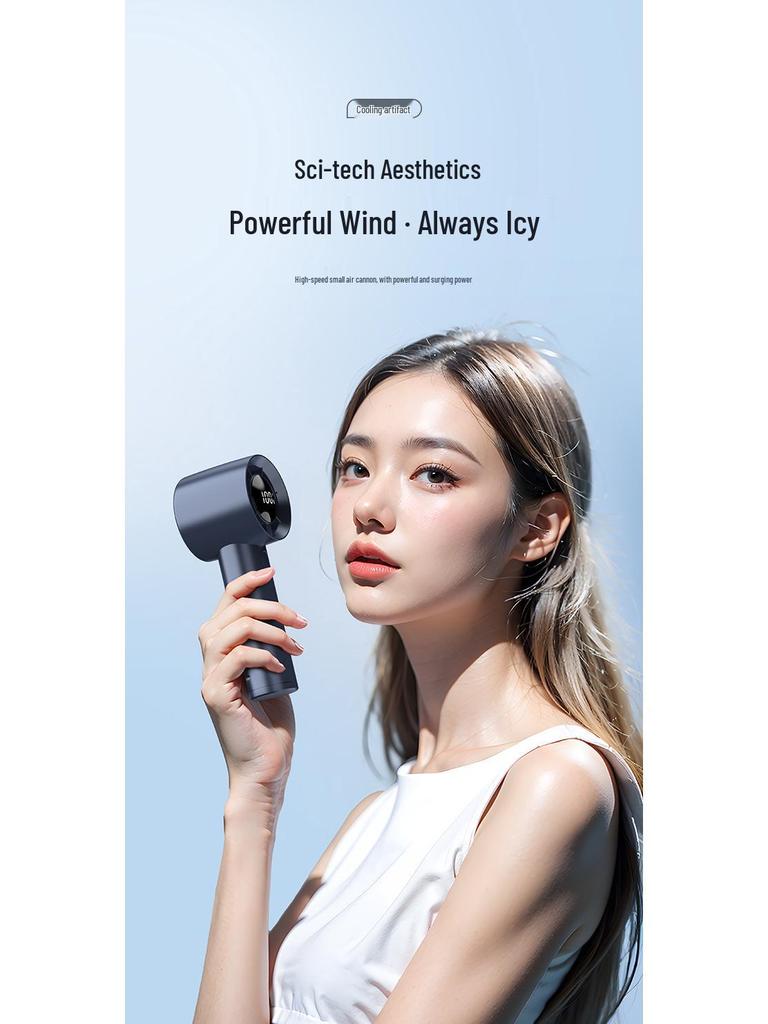 Portable USB Rechargeable Mini Handheld Fan with Strong Wind Power for Students