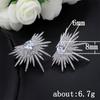 2020 New Unique Fine Jewelry 925 Sterling Silver Oval Cut White Topaz CZ Diamond  Popular Women Wedding Stud Earring Gift