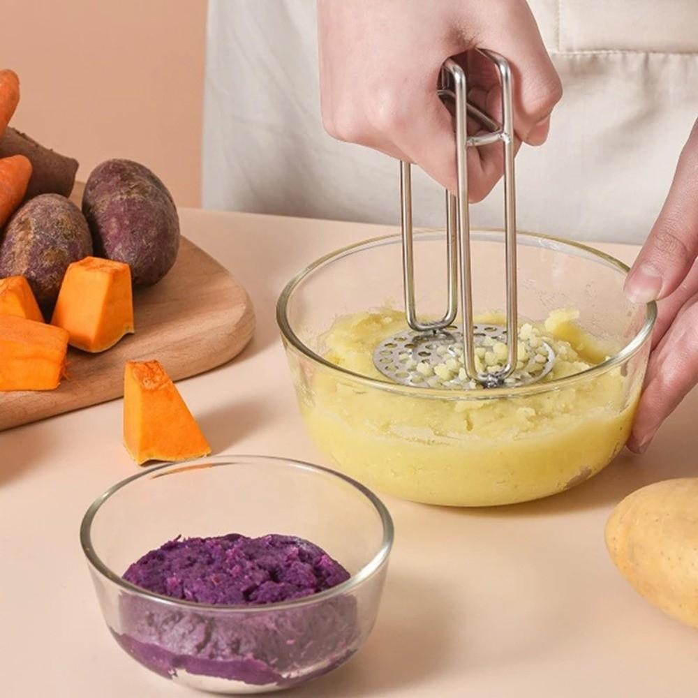 Мелкое сито для пюре из овощей 304 Нержавеющая сталь Пресс для фруктов Кухонные принадлежности
