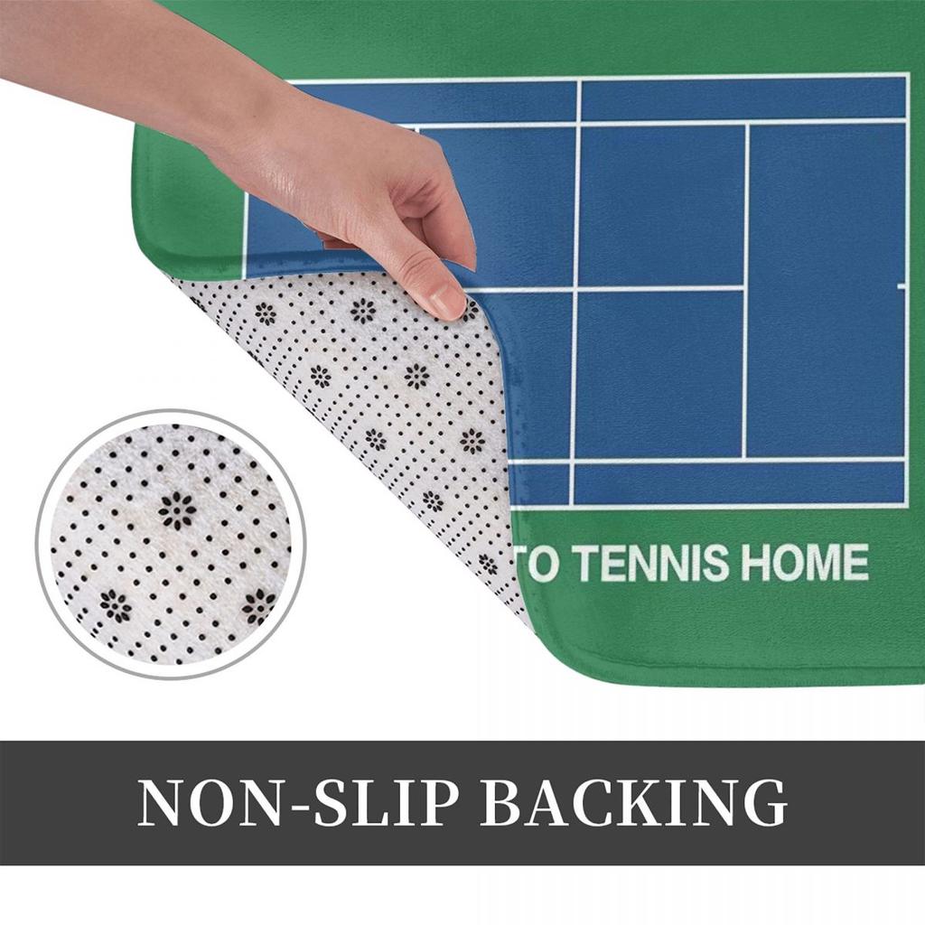 Tennis Court Pattern Anti-slip Doormat Floor Mat Cushion Carpet Rug for Kitchen Entrance Home Bedroom Footpad Mats