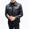 Повседневная кожаная куртка мужская куртка Locomotive Slim Fit корейская версия лацкан мужская куртка из искусственной кожи