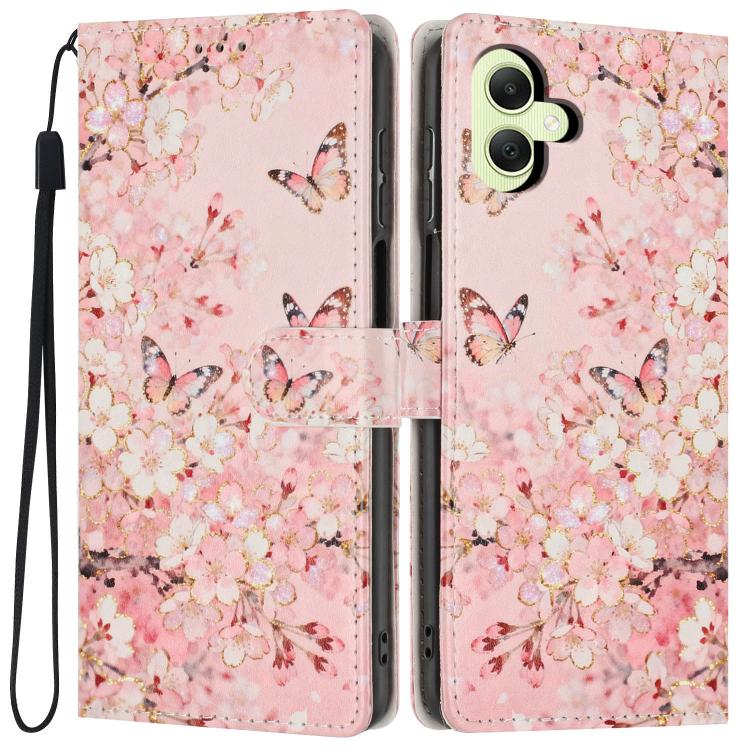 Colorful Painting Vegan Leather Flip Phone Case For Samsung Galaxy A36 5G, Wallet Card Slot Kickstand With Lanyard Protective Cover