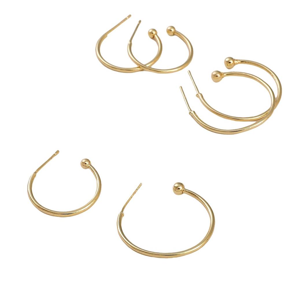 Медные полукруглые серьги с имитацией обожженной иглы C-образной формы для изготовления ювелирных изделий своими руками, аксессуары для рукоделия