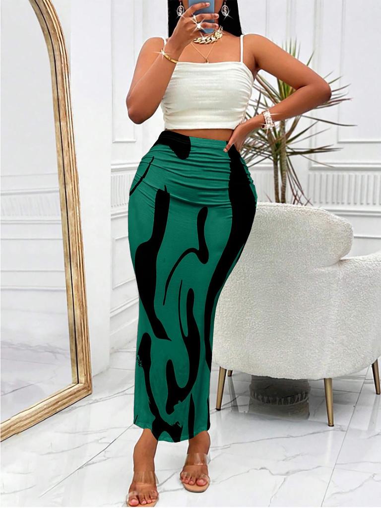Европейская и американская женская юбка-рыбка с принтом зебры и высокой талией