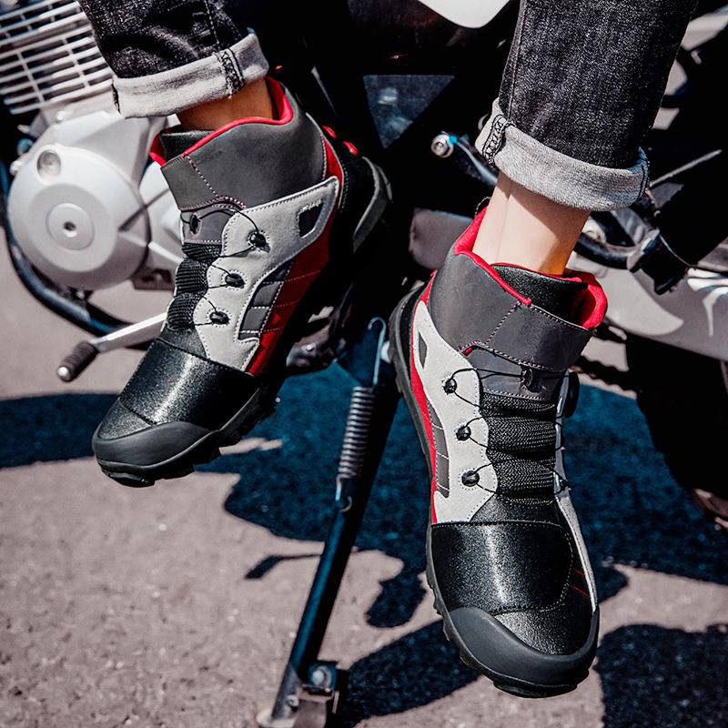 Мотоциклетные ботинки оригинального дизайна Botas Moto из микрофибры, кожаные мотокроссовые ботинки для гонок по бездорожью, мужская обувь для езды на мотоцикле