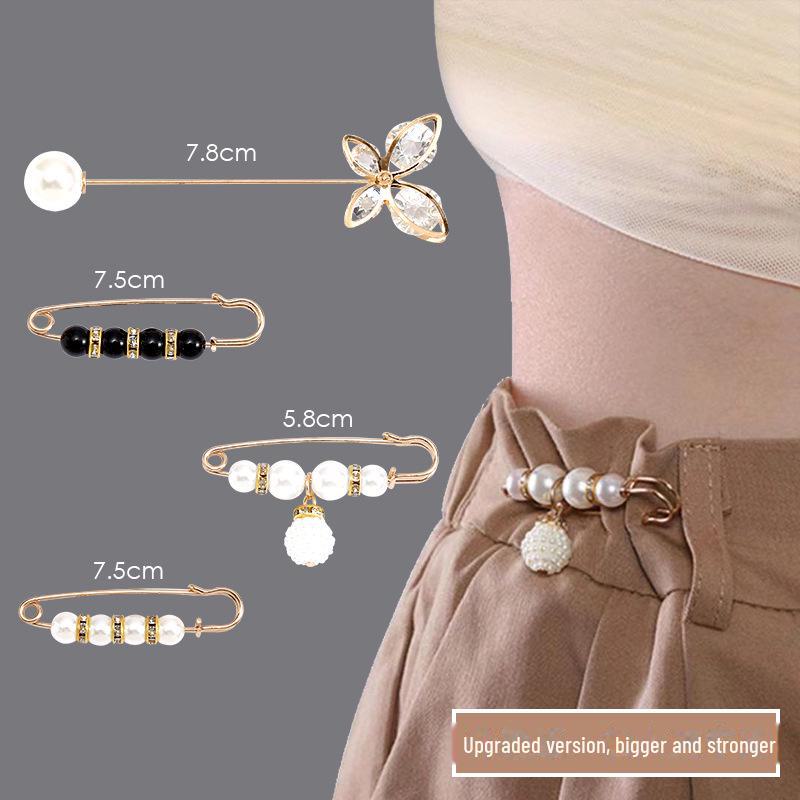 Аксессуар для талии: Регулируемая брошь для женских брюк, предотвращающая обнажение