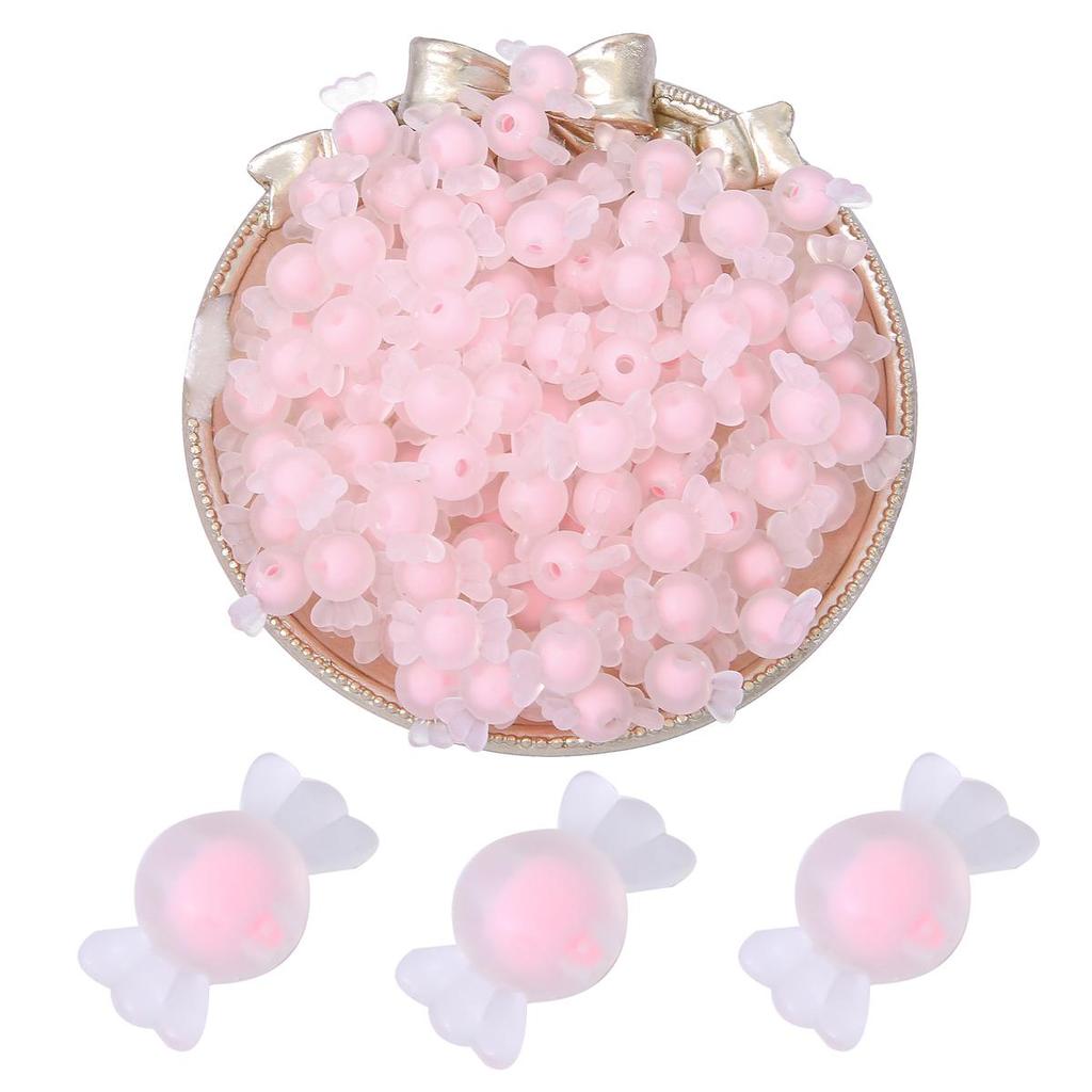 17x9mm 50pcs Acrylic Plastic Candy Shape Beads for DIY Jewelry Craft Making