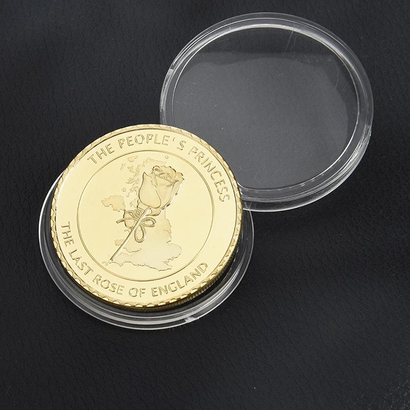 1 шт. Принцесса Диана Уэльская розовое золото памятная монета коллекция памятная монета