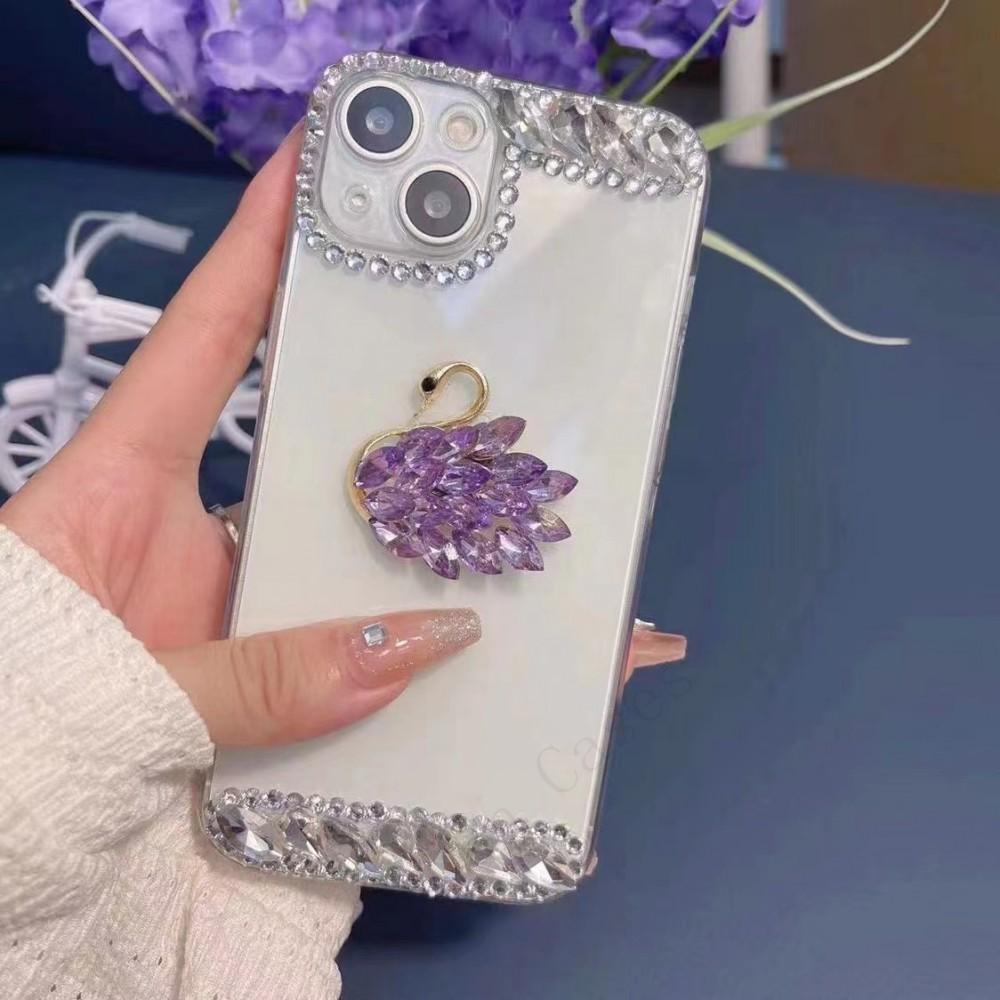 Diamond Perfume Pearl Crystal Swan Case For Samsung Galaxy S23 S22 Ultra S21 Plus S20 FE A14 A34 A54 A13 A33 A23 A53 A32 A52 A22 A51 A12 Diamond Cover