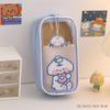 Japanese Pencil Case Transparent Large-capacity Student Pencil Case Cute Girl Creative Simple Pencil Case Stationery Bag