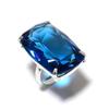London Blue Topaz Gemstone 925 Sterling Silver Gift Jewelry Ring Size 9
