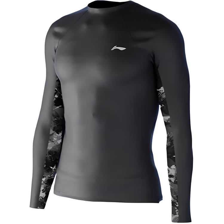 Li Ning Спортивный Повседневный Минималистичный Купальник Мужской Купальник Черный Серый LNYW820-3