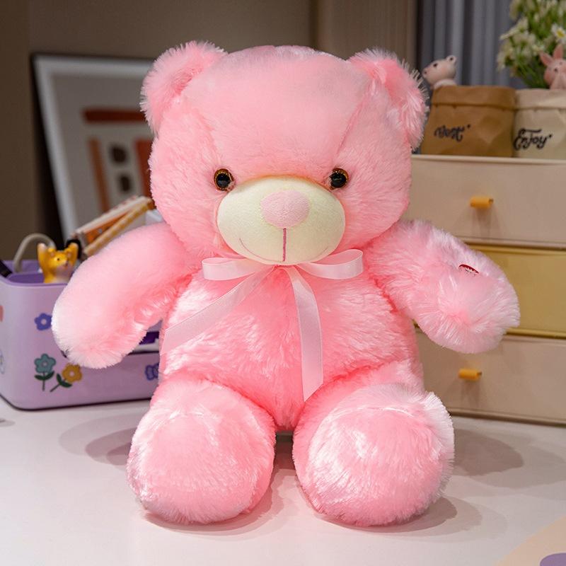 Cute Colorful Glowing Bear Doll Plush Toy Doll Teddy Bear Rag Doll Company Event Gift