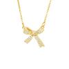 Necklace European and American fashion simple exquisite versatile bow necklace women do not fade high-end titanium steel necklace