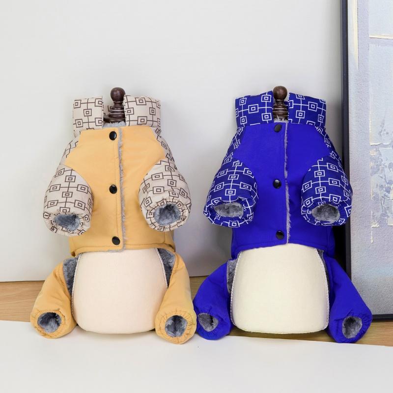 Dog Down Jacket Pet Clothes For Small Medium Dogs Cat Winter Warm Fleece Thick Coat Puppy Windproof Reflective Jumpsuit Overalls