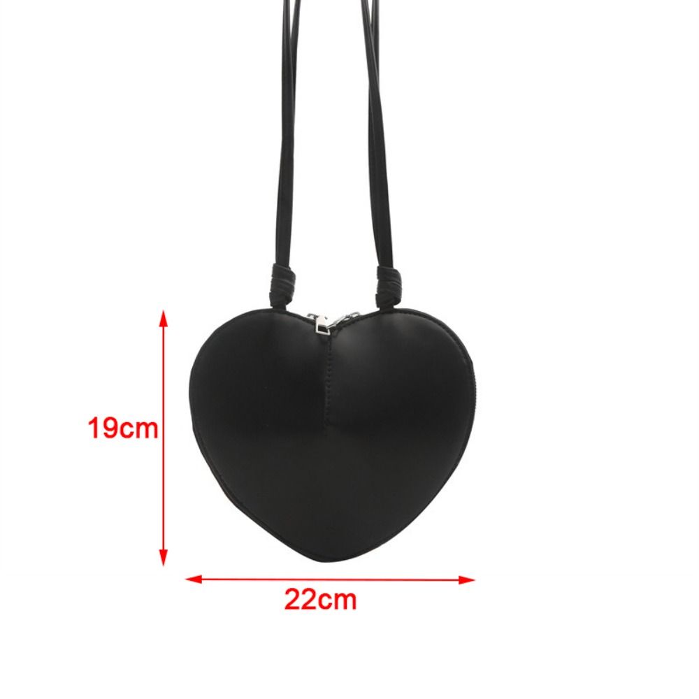 PU Leather Heart Bag Versatile Design Unique Design Single Shoulder Bag Multi-Functional Fashionable Style Crossbody Bag