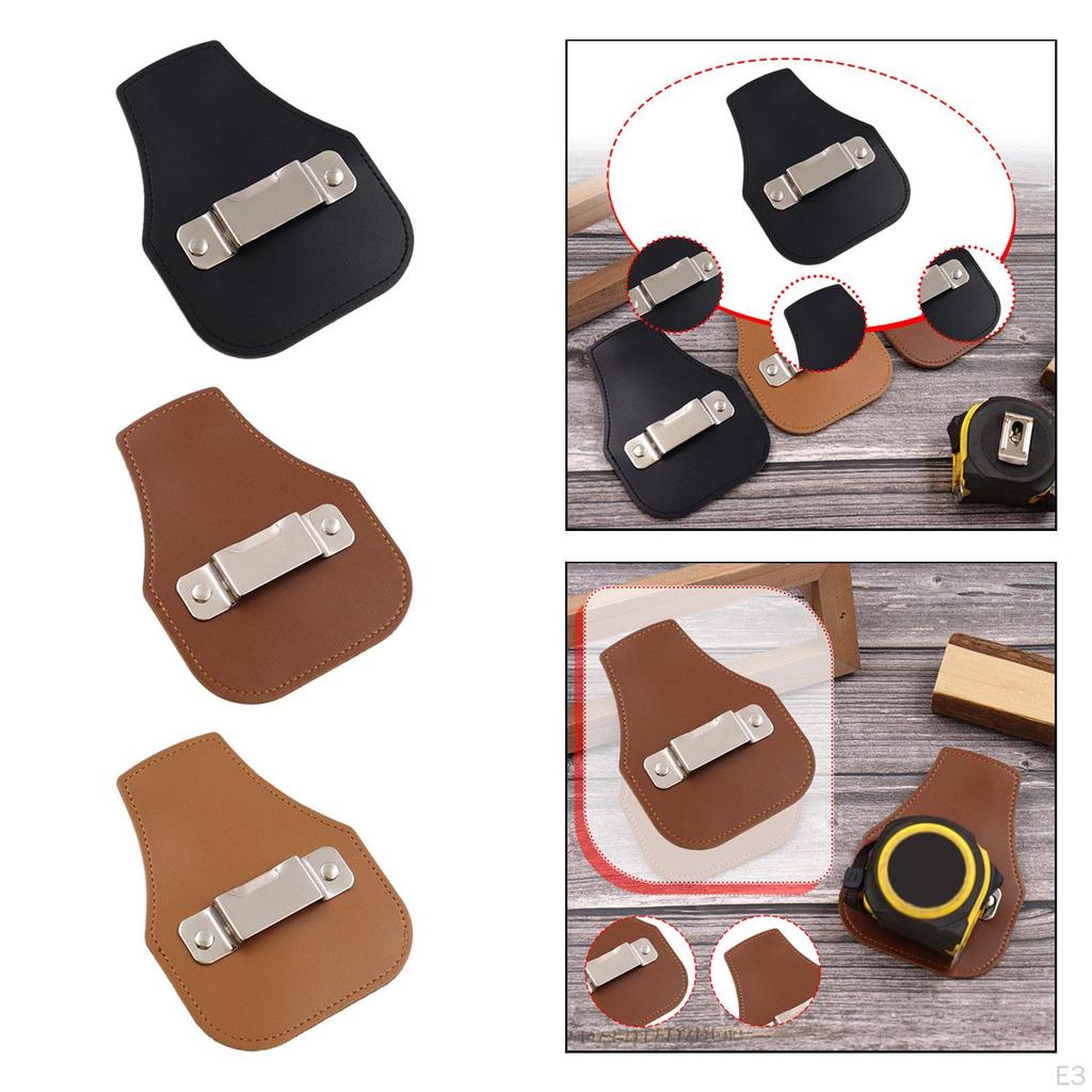 Держатель для рулетки, держатель для измерения, ручная работа, искусственная кожа, зажим для ремня для инструментов для дома