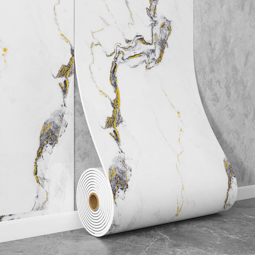 Самоклеящаяся водостойкая настенная наклейка под мрамор для ванной комнаты, гостиной, кухни и ТВ-зоны.