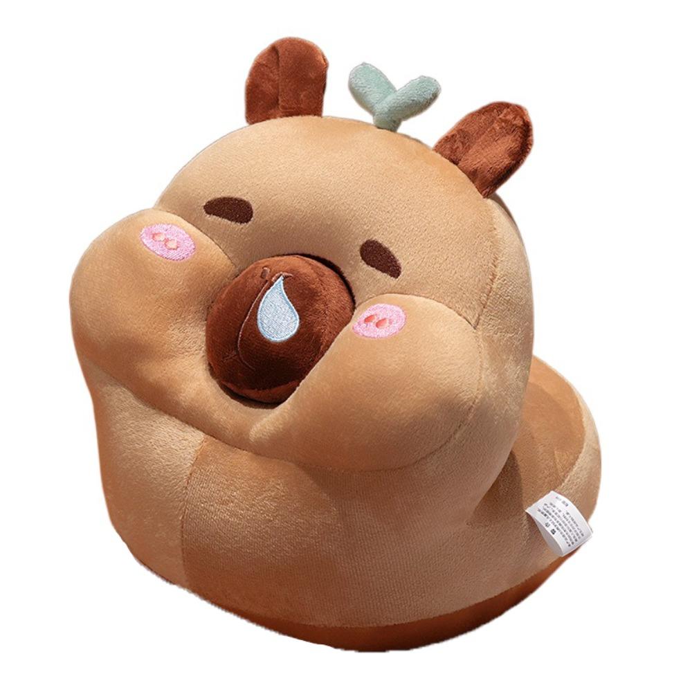 Face Down Capybara Table Rest Pillow Circular Capybara Plush Pillow Capybara Nap Pillow  School