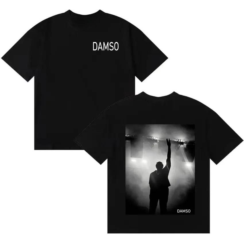 2026 Singer Damso Харадзюку Графика Футболка с коротким рукавом Унисекс Женская Хип-Хоп Французский Рэпер Высокое Качество Повседневная Свободная Футболка Y2K