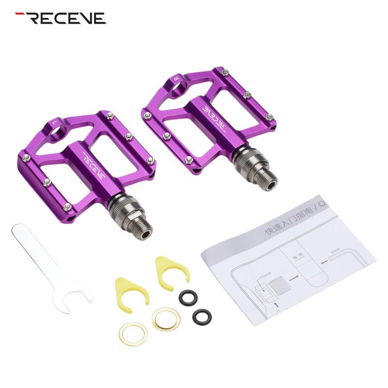 RECEVE Titanium Alloy Quick-Release Folding Bike Pedals With Sealed Cartridge Bearings Lightweight Urban Commuting