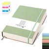 AHGXG B5 Classic 100GSM Heavyweight Horizontal Ruled A 160 19cm W X 25cm Perfect for and Light Green Notebook, Paper, (7mm Rule), Sheets, Softcover,