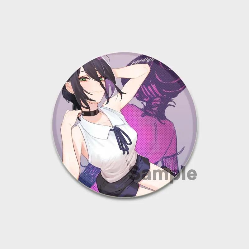 32/44/58MM Chainsaw Man Enamel Pin Brooch, Cute Anime Figure, Power Makima Lapel Pins, Backpack, T-shirt, Jewelry Accessories, Gifts