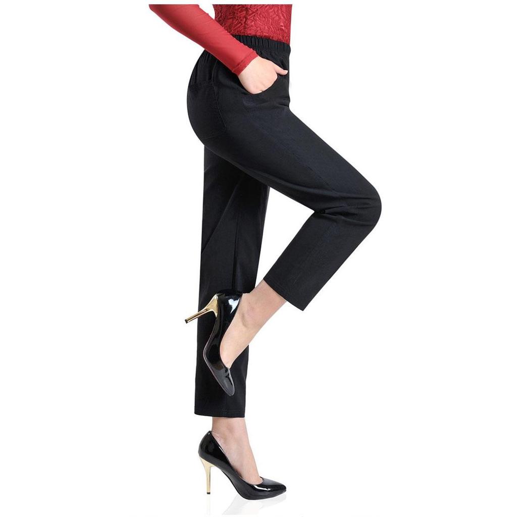 Middle-aged and Elderly Women's Pants Summer Thin High-waisted Loose Casual Stretch Women's Pants
