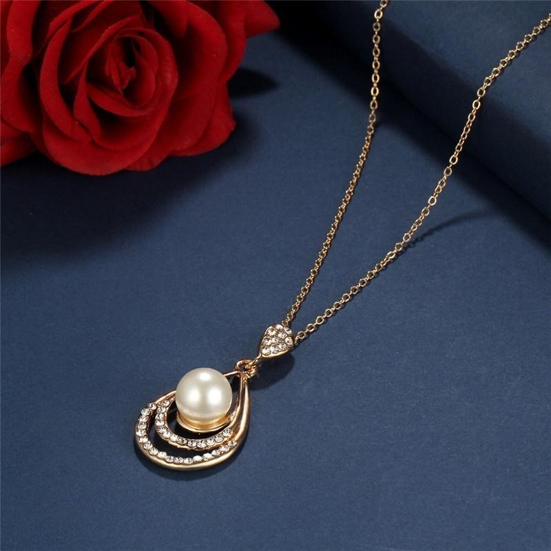 Подвеска в виде капли воды, ожерелье, серьги, комплект украшений, подвеска, подарок на свадьбу, помолвку, возлюбленному AVE